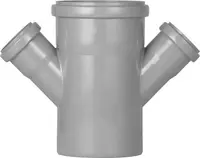 Крестовина ПП для внутренней канализации 45° OSTENDORF Ду 110х50х50 (Россия) Серая