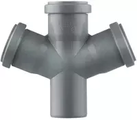  Крестовина ПП для внутренней канализации 67° OSTENDORF Ду 50х50х50 (Германия) Серая - 