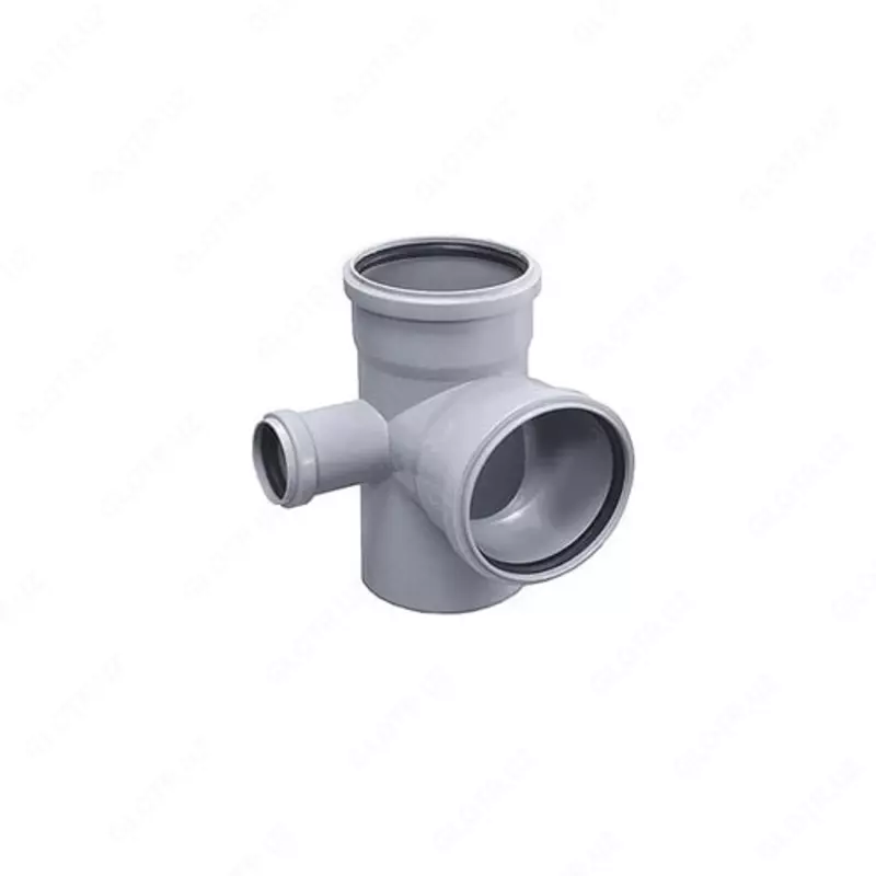  Двухплоскостная левая Крестовина ПП для внутренней канализации 87° OSTENDORF Ду 110х110х50 (Россия) Серая - 