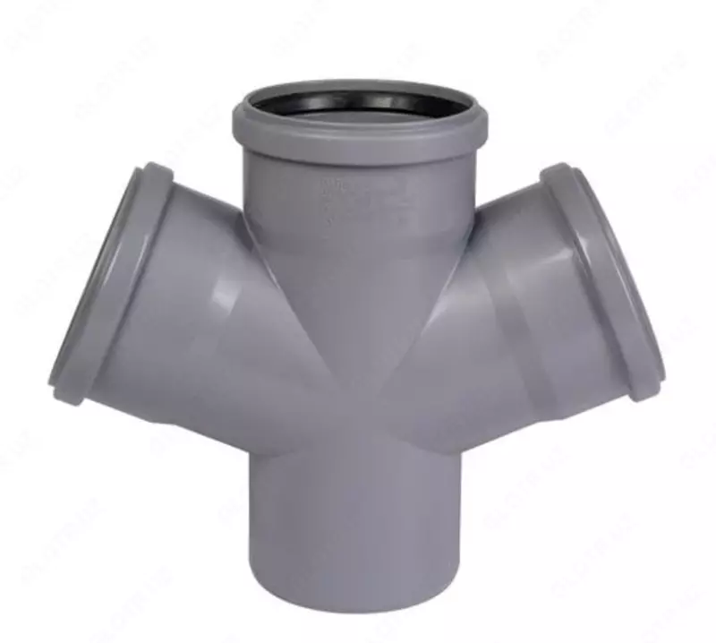 Крестовина ПП для внутренней канализации 67° OSTENDORF Ду 110х110х110 (Германия) Серая