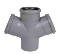  Крестовина ПП для внутренней канализации 67° OSTENDORF Ду 110х110х110 (Германия) Серая - 