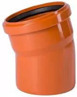  Отвод ПВХ для наружной канализации 15° OSTENDORF Ду 160 (Германия) Оранжевый - 