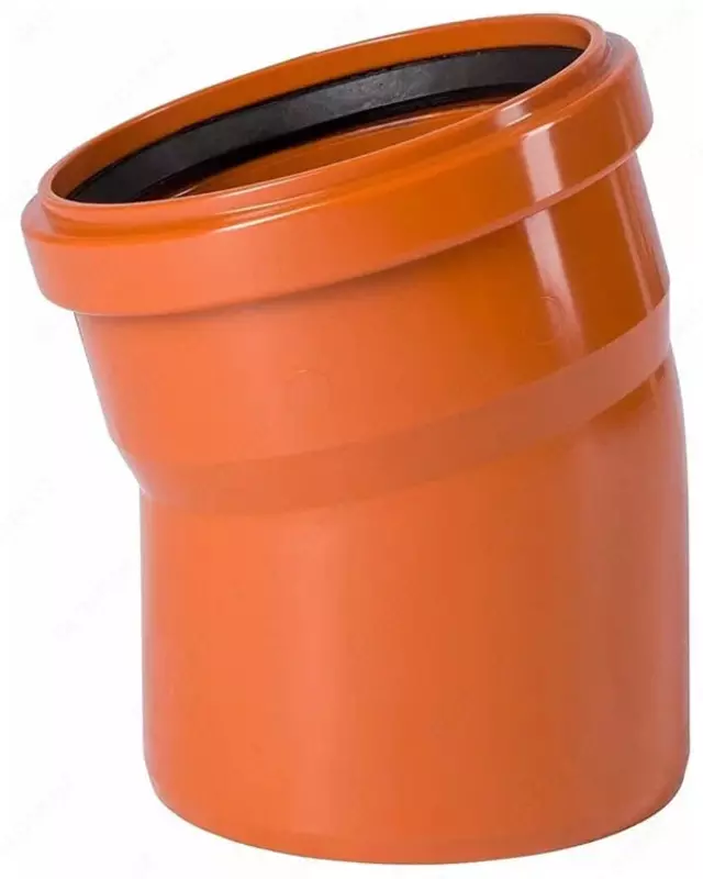  Отвод ПВХ для наружной канализации 15° OSTENDORF Ду 160 (Германия) Оранжевый - 