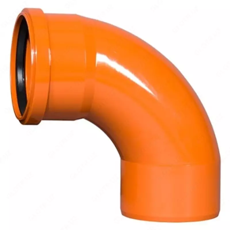 Радиальный Отвод ПВХ для наружной канализации 87° OSTENDORF Ду 110 (Германия) Оранжевый