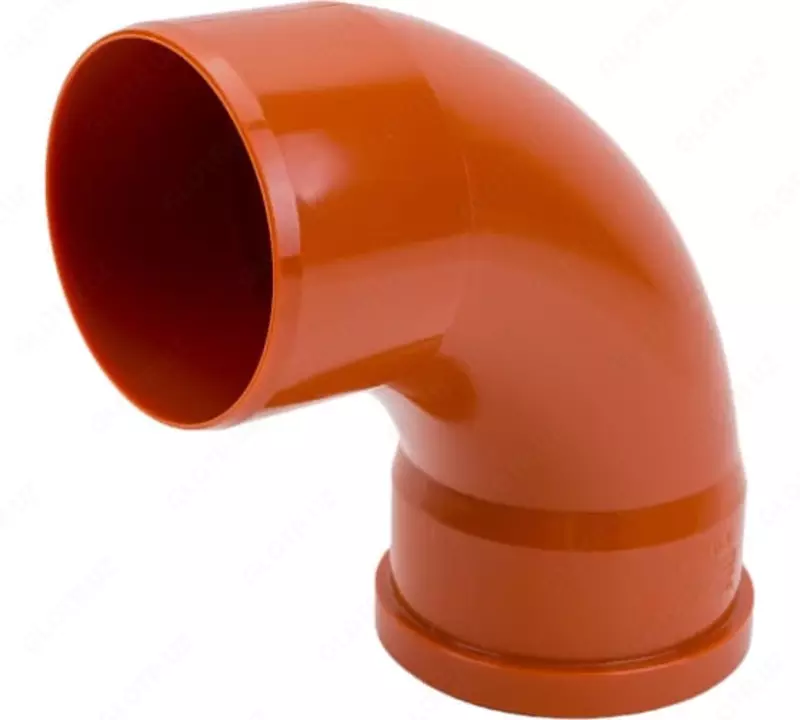  Радиальный Отвод ПВХ для наружной канализации 87° OSTENDORF Ду 110 (Германия) Оранжевый - 