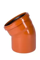 Отвод ПВХ для наружной канализации 30° OSTENDORF Ду 160 (Германия) Оранжевый