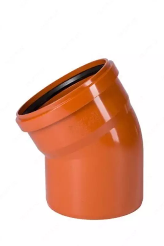 Отвод ПВХ для наружной канализации 30° OSTENDORF Ду 200 (Германия) Оранжевый