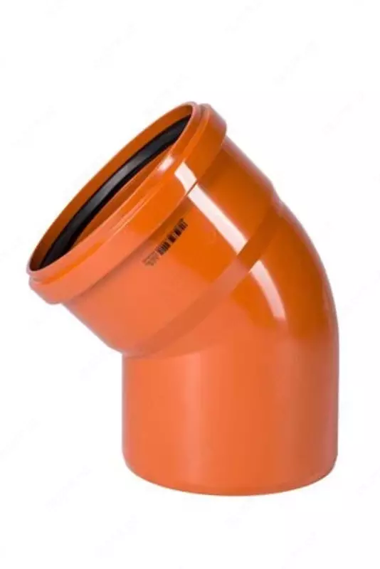Отвод ПВХ для наружной канализации 45° OSTENDORF Ду 200 (Германия) Оранжевый