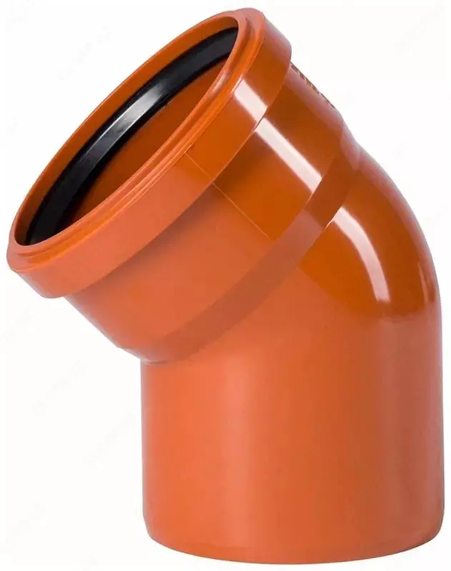  Отвод ПВХ для наружной канализации 45° OSTENDORF Ду 200 (Германия) Оранжевый - 