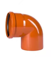 Отвод ПВХ для наружной канализации 87° OSTENDORF Ду 200 (Германия) Оранжевый