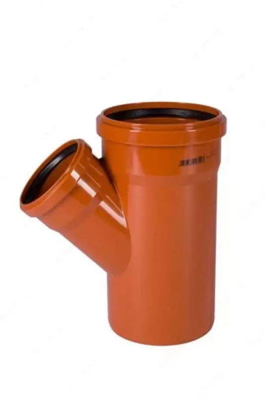 Тройник ПВХ для наружной канализации 45° OSTENDORF Ду 160х110 (Германия) Оранжевый