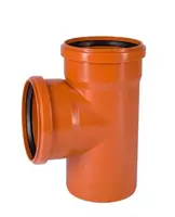 Тройник ПВХ для наружной канализации 87° OSTENDORF Ду 160х160 (Германия) Оранжевый