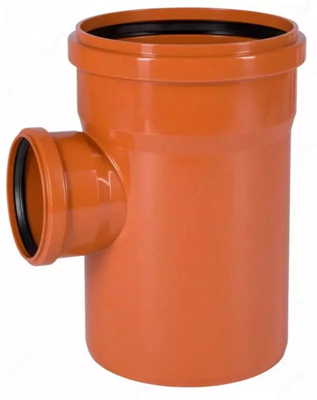  Тройник ПВХ для наружной канализации 87° OSTENDORF Ду 200х110 (Германия) Оранжевый - 