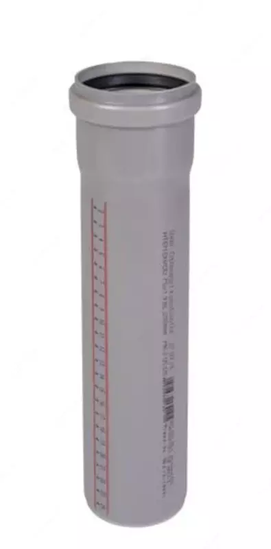 Труба ПП для внутренней канализации OSTENDORF 75 х 1.9 х 750 (Россия) Серая