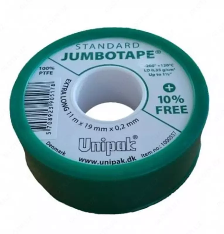 Лента - Фум UNIPAK JUMBOTAPE 19 х 0 2 мм  L=11 м (Арт. - 00047202) Польша