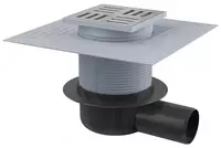  Трап с горизонтальным отводом AlcaPlast с решеткой из нержавеющей стали  ДУ 50 мм (Арт. - 00042989) Чехия - 