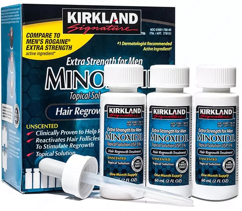 Препарат от выпадения волос МИНОКСИДИЛ КИРКЛАНД - 5% (оригинал)