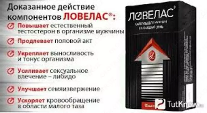 Капсулы для потенции ЛОВЕЛАС ФОРТЕ