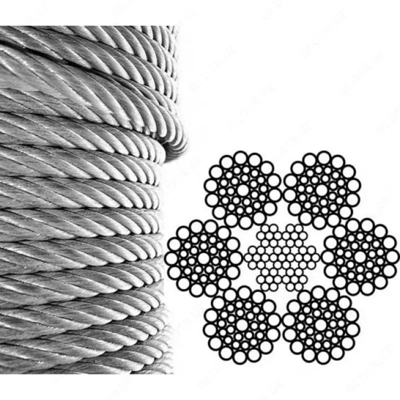 Канат трос 3/4/5/6/8/10/11/12/13/14/15/16/18/20мм Наличие