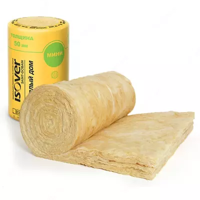 Стекловата ECOVER/Knauf с фольгой (15 кв.м) рулон