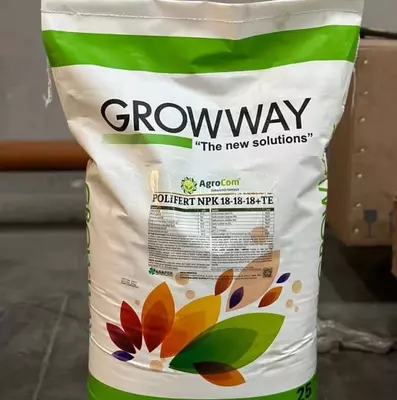 Органо-минеральное удобрение "Growway" Рolifert Npk 18-18-18+TE (25 кг)