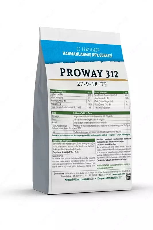 Органо-минеральные микроэлементы "Agro Com" PROWAY 312 27-9-18+ТЕ - 140 000 сум