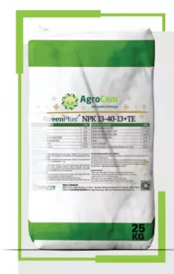 Органо-минеральное удобрение "Agro Com" GREEN PLUS Npk 20-20-20+TE (25 кг)