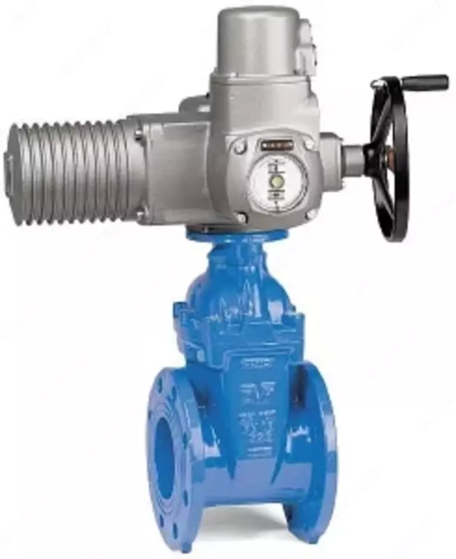 Задвижка чуг.30ч939р Ду-100 Ру-16 (с электроприводом)