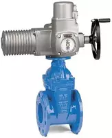 Задвижка чуг.30ч939р Ду-100 Ру-16 (с электроприводом)