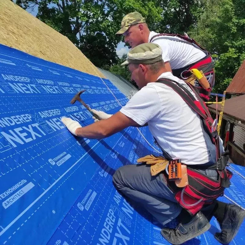 монтаж крыши