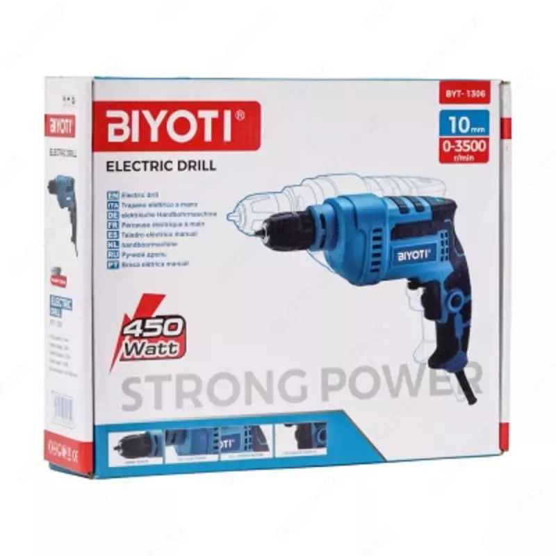Дрель электрическая Biyoti BYT-10/450