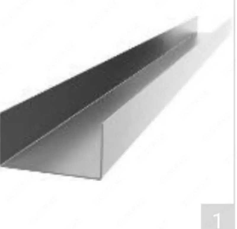 P shaklidagi galvanizli Profil 60x40x3000 mm