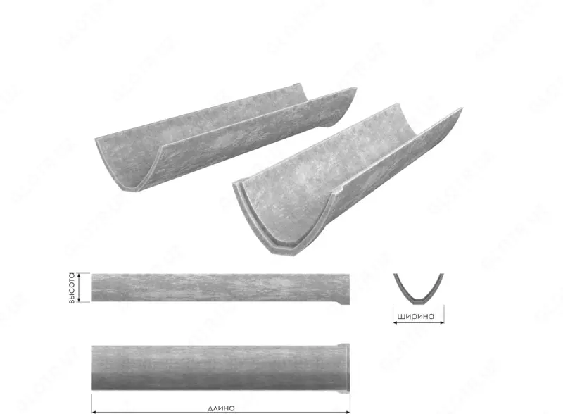 ЛОТКИ ИРРИГАЦИОННЫЕ ПАРАБОЛИЧЕСКОГО СЕЧЕНИЯ ТИП ЛР