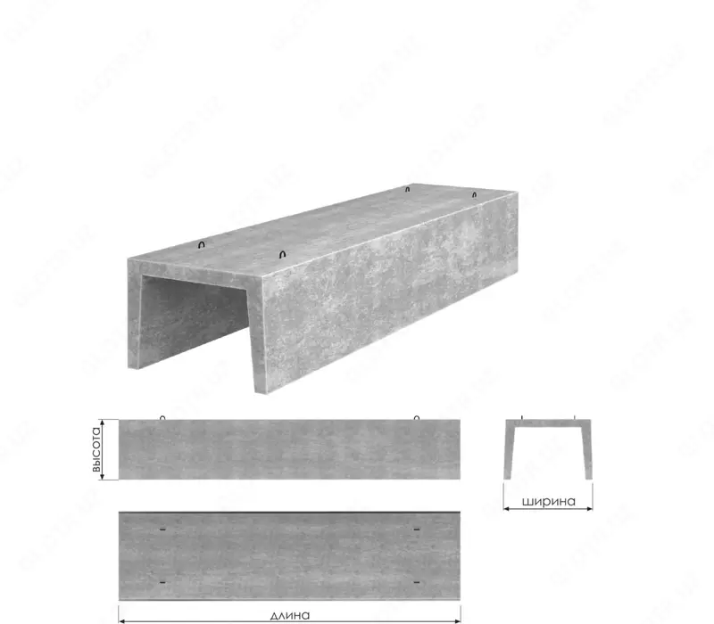 СБОРНЫЙ ЖЕЛЕЗОБЕТОННЫЙ ЛОТОК ТЕПЛОТРАССЫ В КОМПЛЕКТЕ С ПЛИТОЙ ПЕРЕКРЫТИЯ