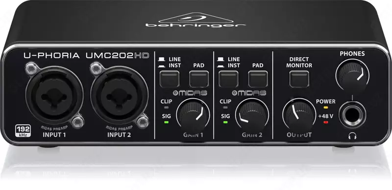 Звуковое устройство BEHRINGER U-PHORIA UMC202HD