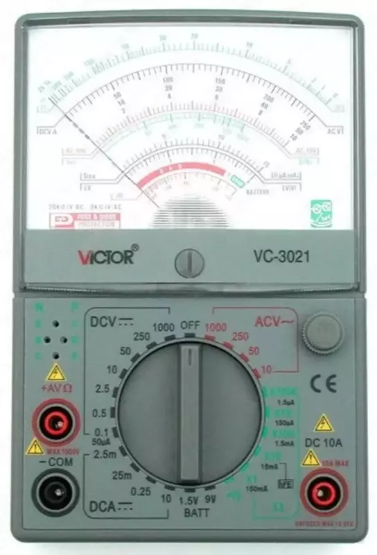 Victor VC3021 — мультиметр аналоговый