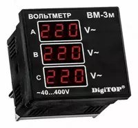 Вольтметр BM-3M щитовой DigiTop