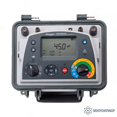 DLRO10HDX raqamli mikroohmmetr bolib  u sinov qisqichlari bilan birga keladi