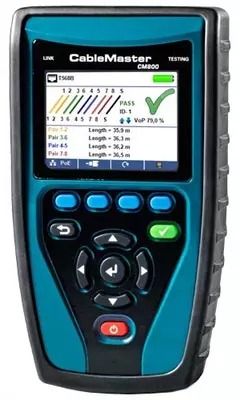 CableMaster 800 — сетевой тестер витой пары RJ45/12/11 и коаксиального кабеля (с определением длины  метод TDR)