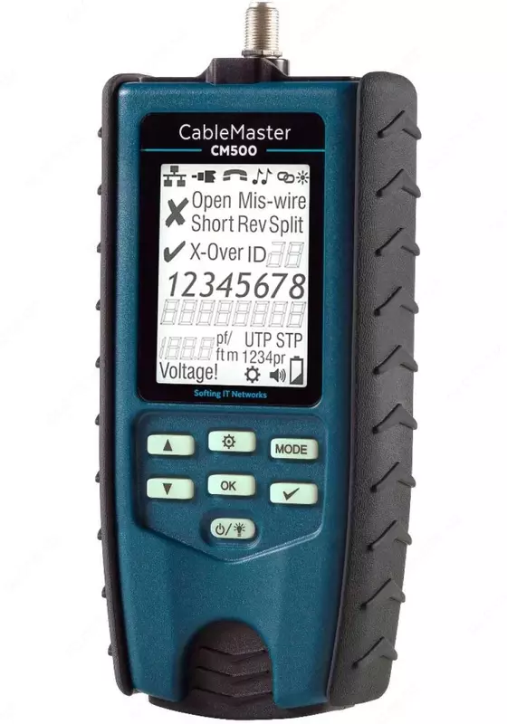 CableMaster 500-rj45/12/11 oralgan juftlik va koaksiyal kabel sinov qurilmasi (uzunlik tarifi bilan)