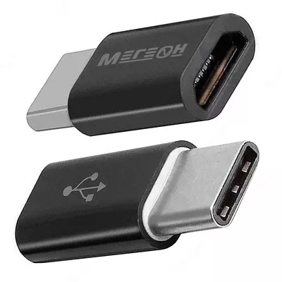 МЕГЕОН 33203К — переходник (USB-C папа - microUSB мама)