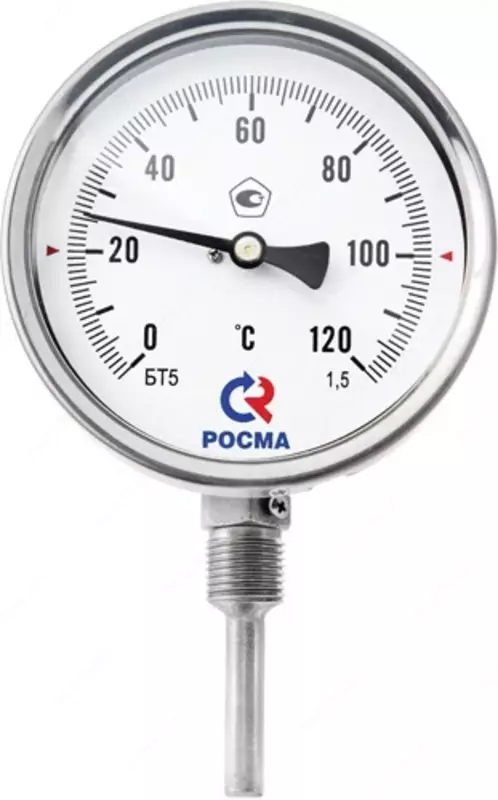 Korroziyaga chidamli bimetalik termometrlar TBN-100k  TBN-80k