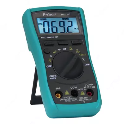  ProsKit MT-1232 — мультиметр цифровой с автоматическим выбором диапазона измерения - 