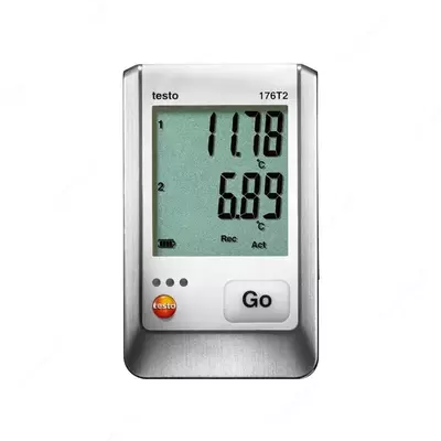 testo 176 T1 — 1-канальный логгер данных температуры в металлическом корпусе с высокоточным внутренним сенсором (Pt100)
