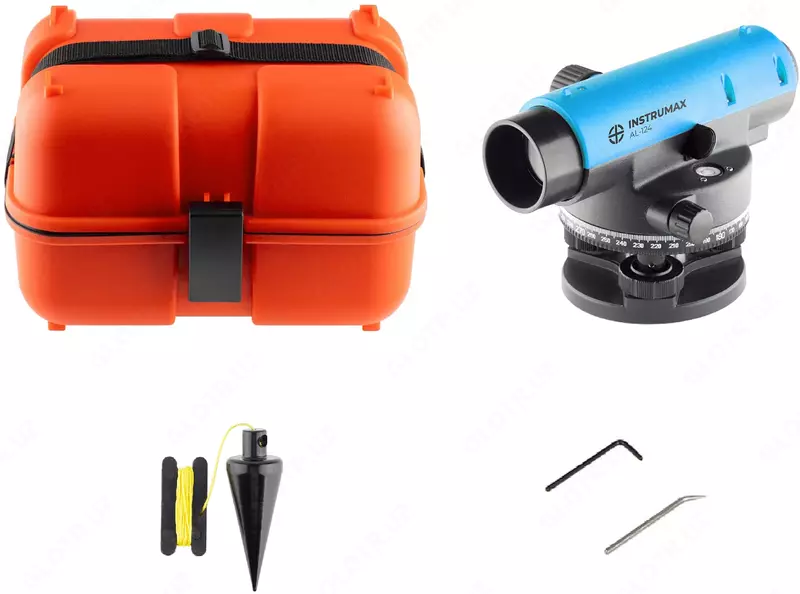  INSTRUMAX AL-124+ TS-500+ TR-160 — комплект оптического нивелира  рейки и штатива - 