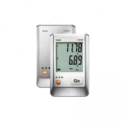 testo 176 H2 - tashqi zondlar uchun ulagichlari bolgan metall korpusdagi 4 kanalli harorat va namlik malumotlarini qayd qiluvchi qurilma