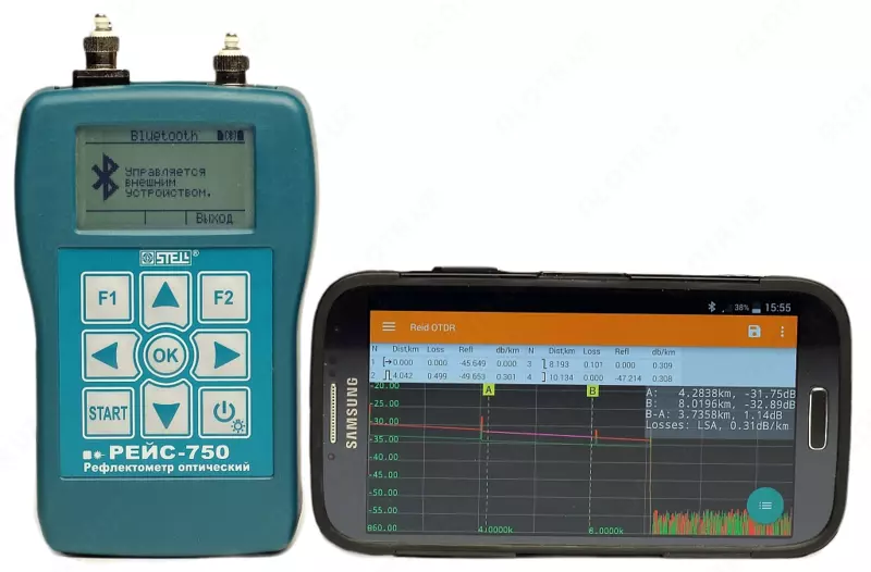   Reys-750 - reflektometr optik portativ (masofaviy ekran bilan)