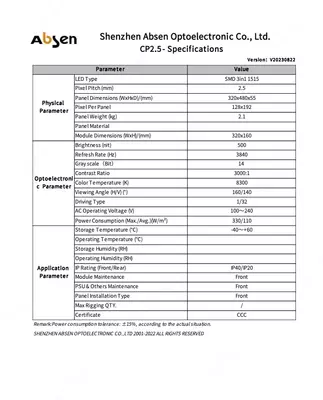 внутренний для Led экран)