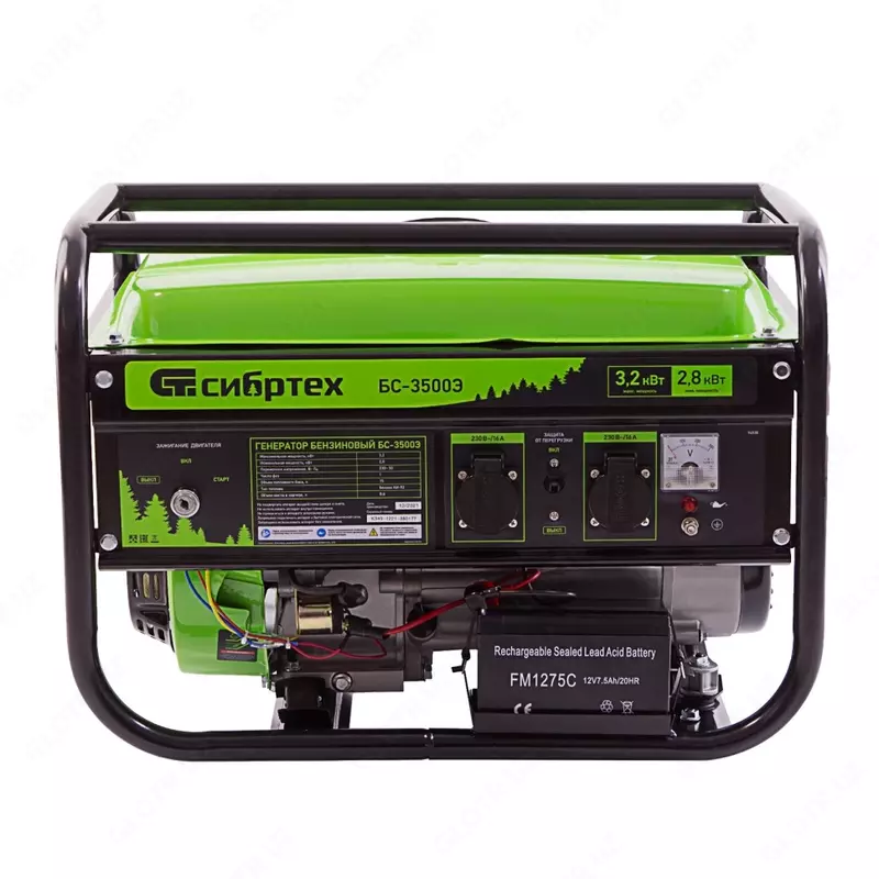   Генератор бензиновый БС-3500Э. 3 2 кВт. Электростартер
