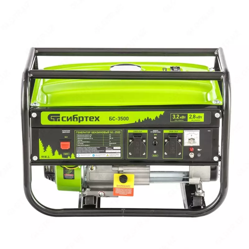  Генератор бензиновый БС-3500. 3 2 кВт. Ручной стартер//СИБРТЕХ - 